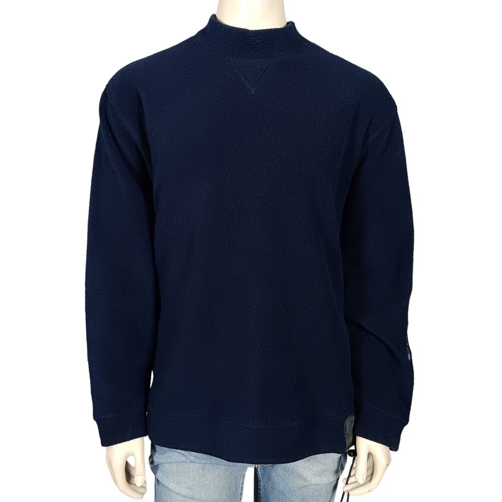 G.H. Bass and Co. blue fleece high neck pullover sweatshirt size medium